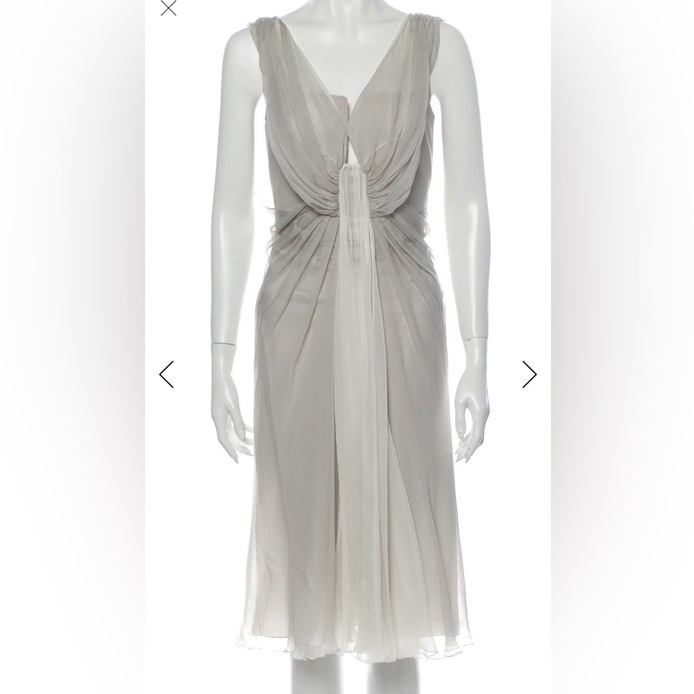 Alberta Ferretti Grey Midi Dress